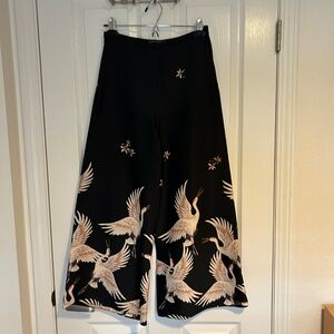 Zara Crane Pants, Schitt's Creek, Moira Rose,  Black XS